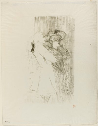 Lender y Auguez en La canción de Fortunio de Henri de Toulouse-Lautrec