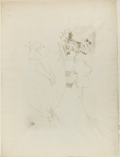 Lender en Chilpéric, de frente de Henri de Toulouse-Lautrec