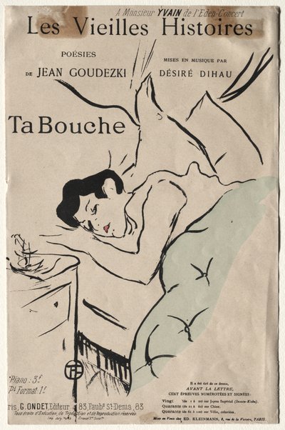 Las Viejas Historias: Ta Bouche de Henri de Toulouse-Lautrec