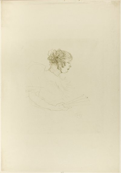 Luce Myrès, de perfil de Henri de Toulouse-Lautrec