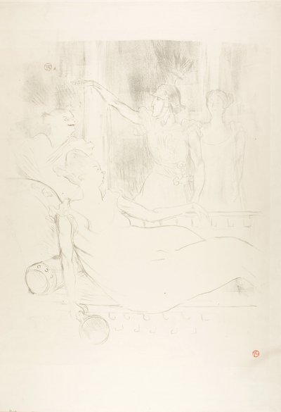 Madame Simon-Girard, Brasseur y Guy en La bella Helena de Henri de Toulouse-Lautrec