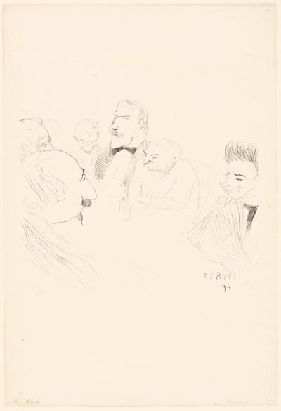 Tarjeta de menú para Adrien Hébrard de Henri de Toulouse-Lautrec