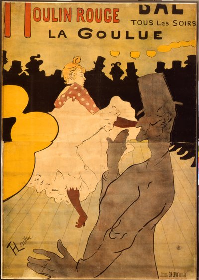 Moulin Rouge-La Goulue (litografía en color) de Henri de Toulouse Lautrec
