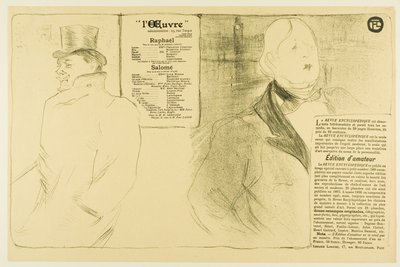 Oscar Wilde y Romain Coolus—Programa para Raphaël y Salomé de Henri de Toulouse-Lautrec
