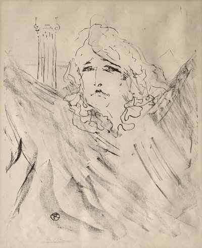 Portraits of Actors and Actresses: Thirteen Lithographs: Sarah Bernhardt de Henri de Toulouse-Lautrec
