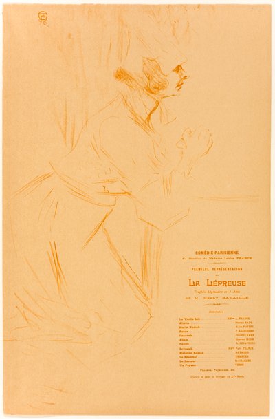 Programa de La Lépreuse de Henri de Toulouse-Lautrec