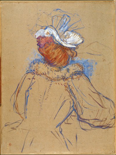 Mujer pelirroja vista de espaldas de Henri de Toulouse-Lautrec