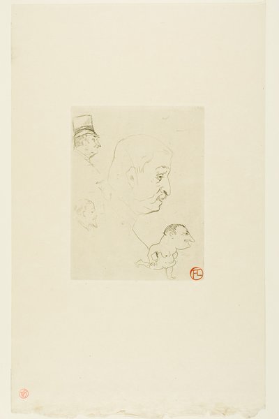 Boceto de Henri de Toulouse-Lautrec