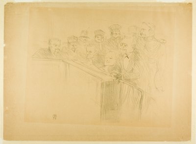 El juicio de Arton (primera placa) de Henri de Toulouse-Lautrec
