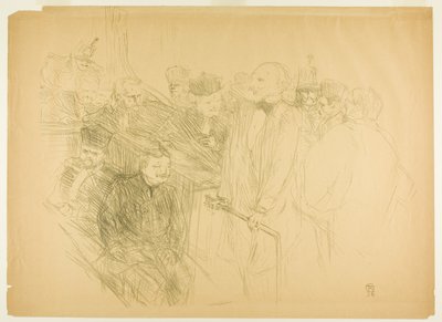 El juicio de Arton, Ribot dando testimonio (segunda placa) de Henri de Toulouse-Lautrec