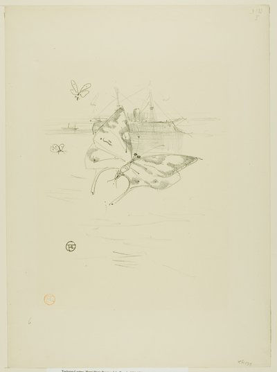 Las mariposas, de Melodías de Désiré Dihau de Henri de Toulouse-Lautrec