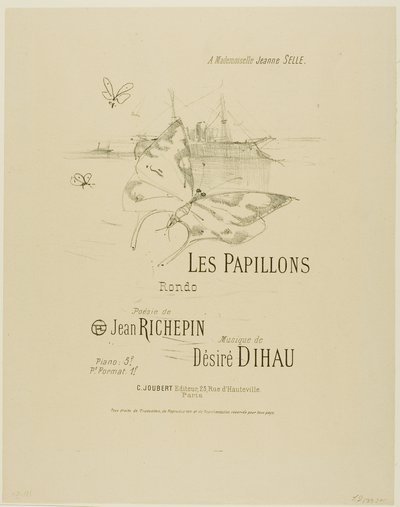 Las Mariposas, de Mélodies de Désiré Dihau de Henri de Toulouse-Lautrec