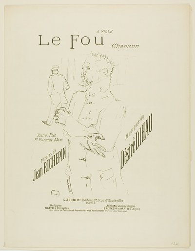 El loco, de Mélodies de Désiré Dihau de Henri de Toulouse-Lautrec