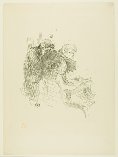 La oración de los judíos polacos, de Au Pied du Sinaï de Henri de Toulouse-Lautrec