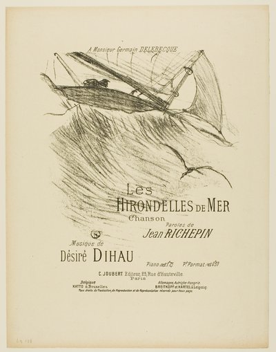 Las golondrinas del mar, de Mélodies de Désiré Dihau de Henri de Toulouse-Lautrec
