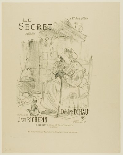 El Secreto, de Melodías de Désiré Dihau de Henri de Toulouse-Lautrec