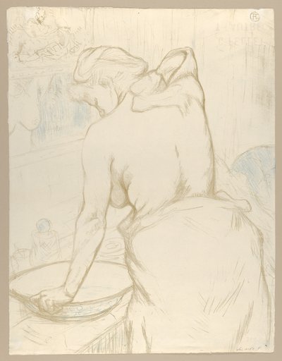 «Washing», de «Elles» de Henri de Toulouse-Lautrec