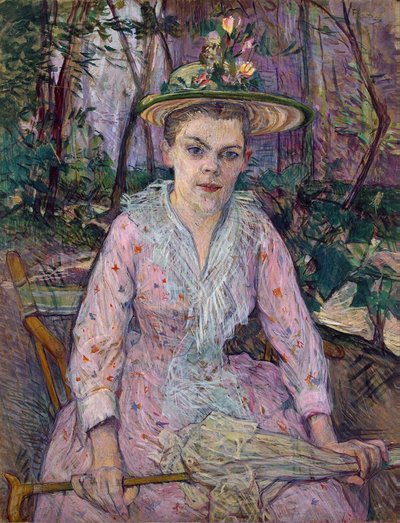 Mujer con una sombrilla de Henri de Toulouse Lautrec