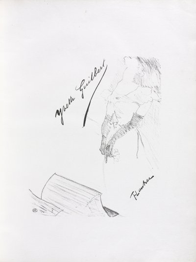 Yvette Guilbert-Serie Inglesa: Frontispicio de Henri de Toulouse-Lautrec