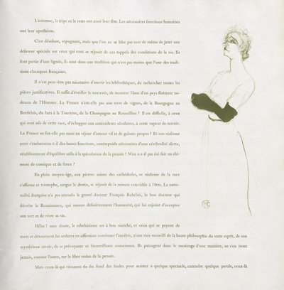 Yvette Guilbert - Serie francesa: No. 10 de Henri de Toulouse-Lautrec