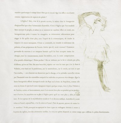 Yvette Guilbert - Serie francesa: No. 7 de Henri de Toulouse-Lautrec