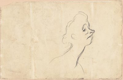 Yvette Guilbert (recto) Estudio de tres cuartos de longitud de Yvette Guilbert (verso) de Henri de Toulouse-Lautrec
