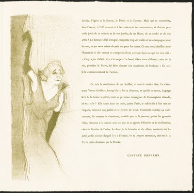 Yvette Guilbert de Henri de Toulouse-Lautrec