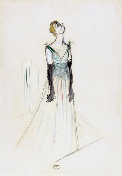 Yvette Guilbert. Retrato de Henri de Toulouse Lautrec
