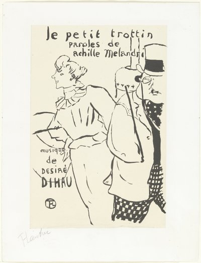 Mujer como corredora y hombre con sombrero
Le petit troittin de Henri de Toulouse Lautrec (signed by artist)