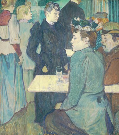 Un rincón del Moulin de la Galette de Henri de Toulouse Lautrec