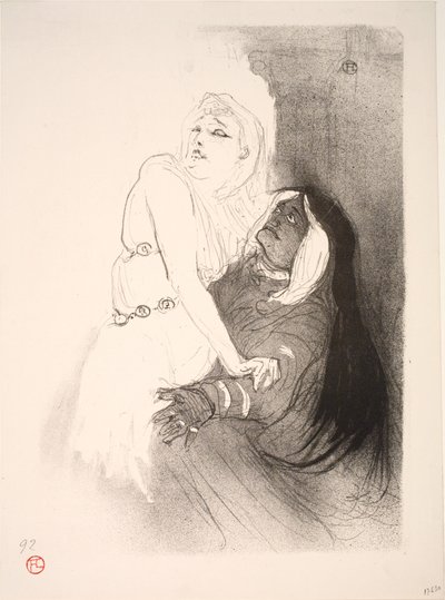 A la Renaissance, Sarah Bernhardt en Phèdre de Henri de Toulouse Lautrec