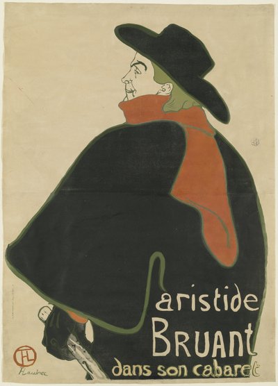 Aristide Bruant, en su Cabaret, 1893 de Henri de Toulouse Lautrec