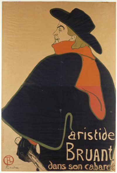 Aristide Bruant en su cabaret, 1893 de Henri de Toulouse Lautrec