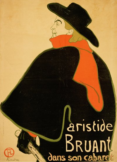 Aristide Bruant en su cabaret, 1893 de Henri de Toulouse Lautrec