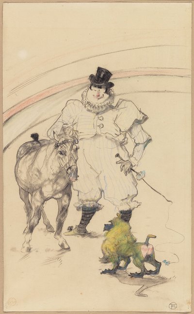 En el circo: Pony entrenado y babuino de Henri de Toulouse Lautrec
