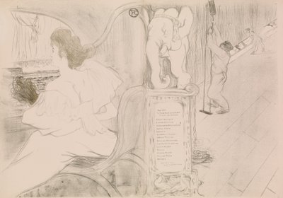 En el telón de Henri de Toulouse Lautrec
