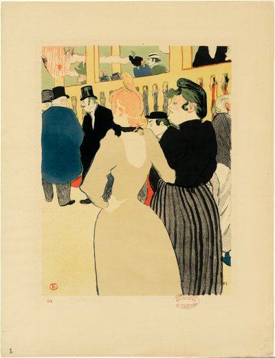 En el Moulin Rouge, La Goulue y su hermana de Henri de Toulouse Lautrec