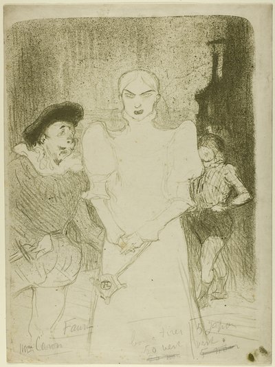 En la ópera: Madame Caron en Fausto de Henri de Toulouse Lautrec