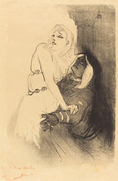 En el Renacimiento: Sarah Bernhardt en Phedre de Henri de Toulouse Lautrec