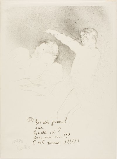 En las Variétés: Mademoiselle Lender y Brasseur de Henri de Toulouse Lautrec