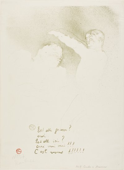 En el Variétés: Mademoiselle Lender y Brasseur de Henri de Toulouse Lautrec