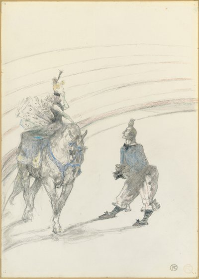 En el circo: Ecuyère de panneau, 1899 de Henri de Toulouse Lautrec