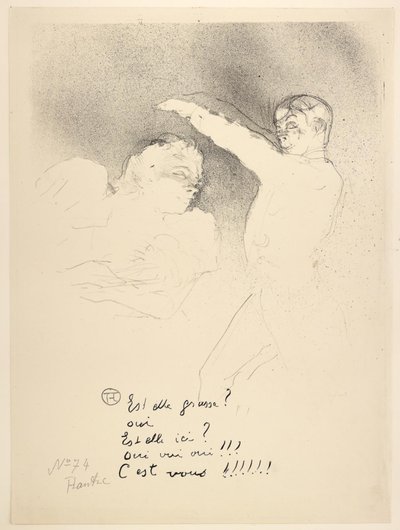 En las Variétés, Mademoiselle Lender y Brasseur de Henri de Toulouse Lautrec