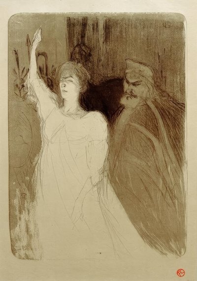 Bartet y Mounet-Sully, en Antígona de Henri de Toulouse Lautrec