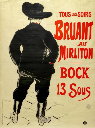 Bruant en el Mirliton de Henri de Toulouse Lautrec
