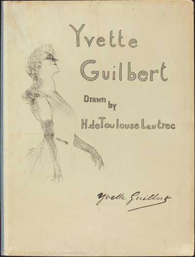 Portada, Yvette Guilbert de Henri de Toulouse Lautrec