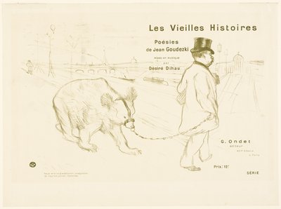 Portada y frontispicio de Les Vieilles Histoires de Henri de Toulouse Lautrec