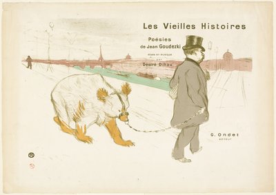 Portada y frontispicio de Les Vieilles Histoires de Henri de Toulouse Lautrec
