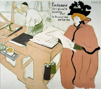 Portada de la impresión: "La impresión original publicada por el journal des artistes". Cartel de Henri de Toulouse Lautrec de Henri de Toulouse Lautrec