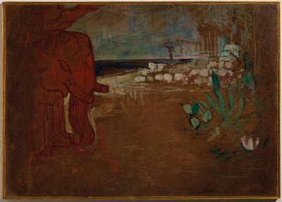 Decoración india para el "Carro de barro", Maqueta de decoración para el teatro de la Obra, 1894 de Henri de Toulouse Lautrec